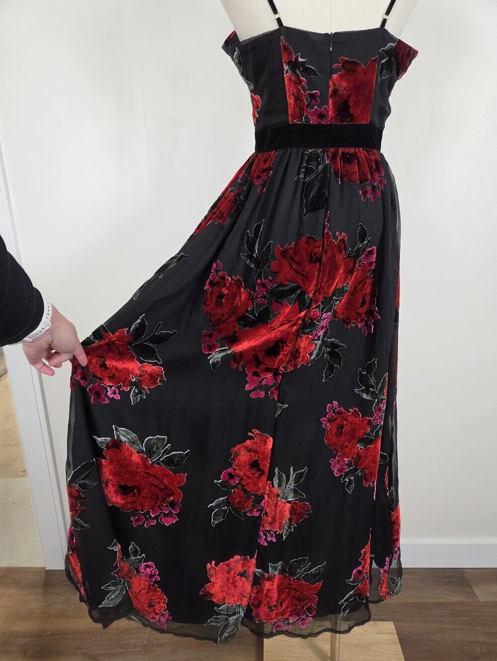 Betsey Johnson Floral High Low Corset Midi Dress Size Small Formal (u) - Picture 11 of 14